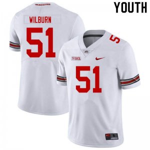 Youth Ohio State Buckeyes #51 Trayvon Wilburn White Nike NCAA College Football Jersey Limited OQT1444LZ